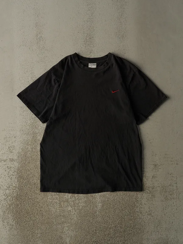 Vintage Y2K Black Nike Embroidered Swoosh Tee (M/L) sold by Rebalance Vintage