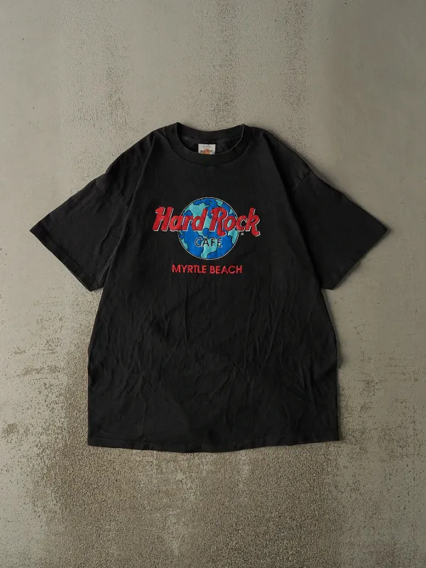 Vintage 90s Black Hard Rock Cafe Myrtle Beach Tee (XL) sold by Rebalance Vintage