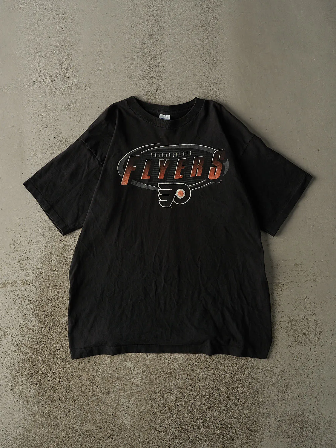 Vintage 90s Black Philadelphia Flyers Single Stitch Tee (XL/XXL) sold by Rebalance Vintage