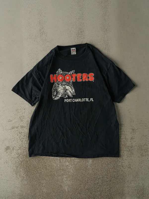 Vintage Y2K Black Hooters Port Charlotte FL Tee (XL) sold by Rebalance Vintage