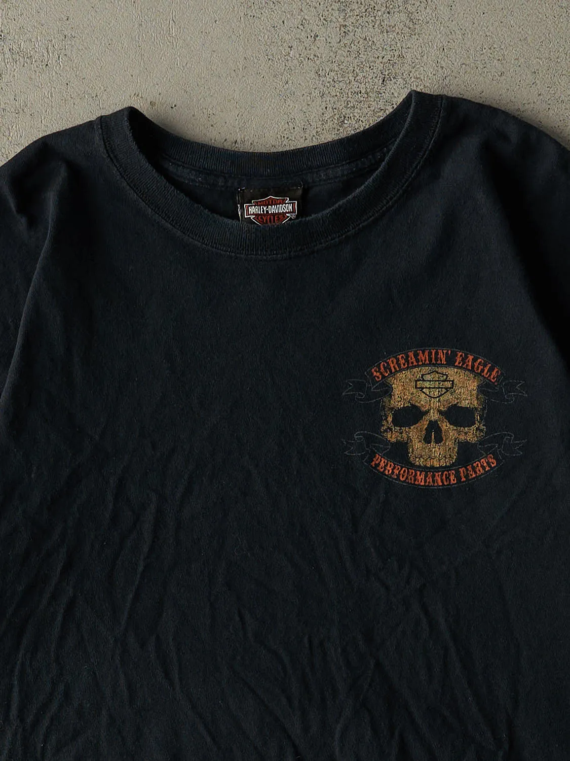 Vintage Y2K Faded Black Harley Davidson Screamin' Eagle Tee (XL) sold by Rebalance Vintage product image thumbnail 3