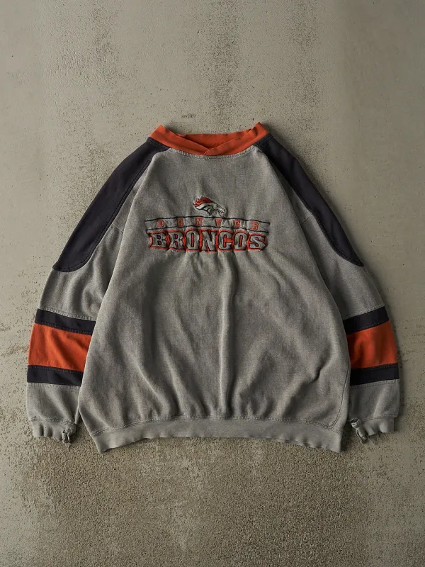 Vintage 98' Grey Denver Broncos Textured Lightweight Crewneck (M/L) sold by Rebalance Vintage