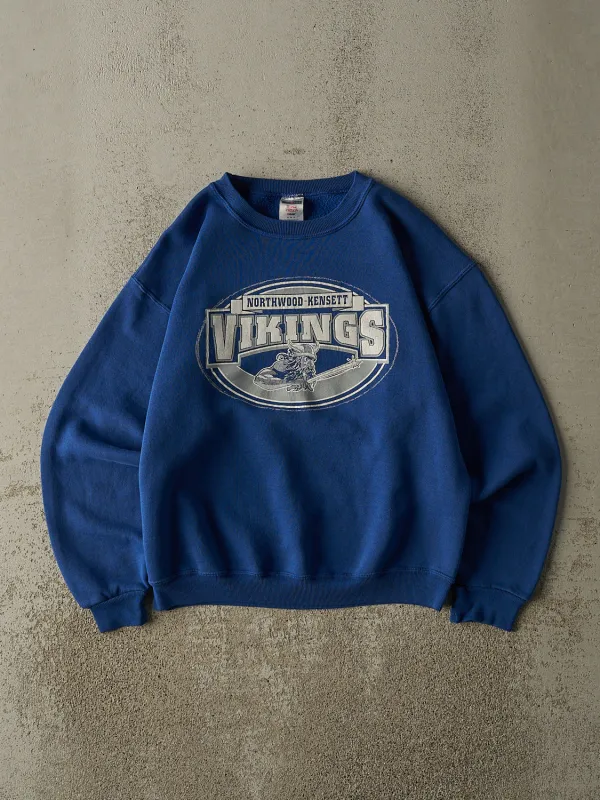 Vintage 90s Blue Northwood-Kensett Vikings Crewneck (S/M) sold by Rebalance Vintage