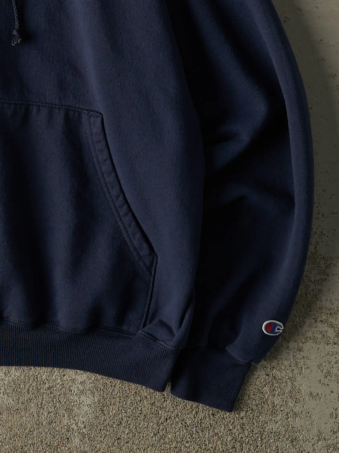 Vintage 90s Navy Blue Stony Brook University Seawolves Embroidered Hoodie (S) sold by Rebalance Vintage product image thumbnail 4