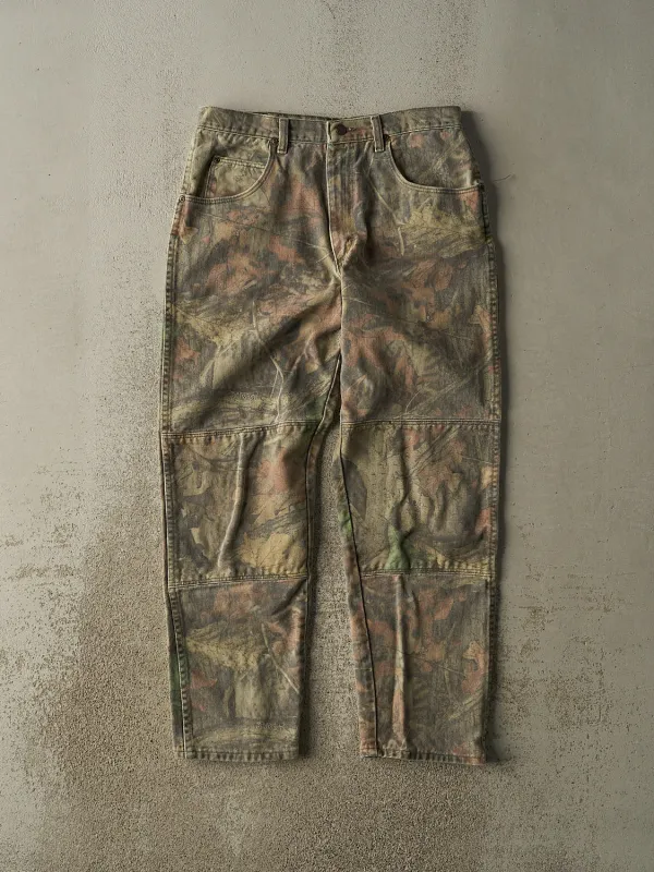 Vintage 90s Camo Wrangler x Advantage Camo Double Knee Pants (32x30) sold by Rebalance Vintage