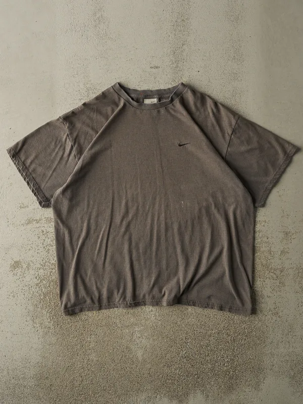Vintage Y2K Washed Charcoal Grey Nike Swoosh Tee (XL/XXL) sold by Rebalance Vintage