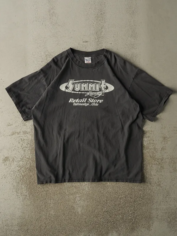Vintage 90s Faded Black Summit Racing Store Tee (L/XL) made by Rebalance Vintage