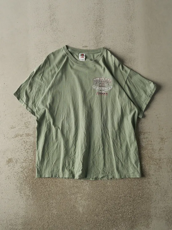 Vintage 11' Washed Green Sturgis Black Hills Rally Biker Tee (XL) sold by Rebalance Vintage