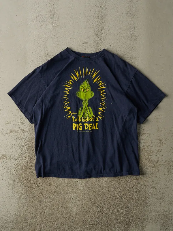 Vintage 90s Navy Blue The Grinch "I'm Kind of a Big Deal" Slogan Tee (L/XL) sold by Rebalance Vintage