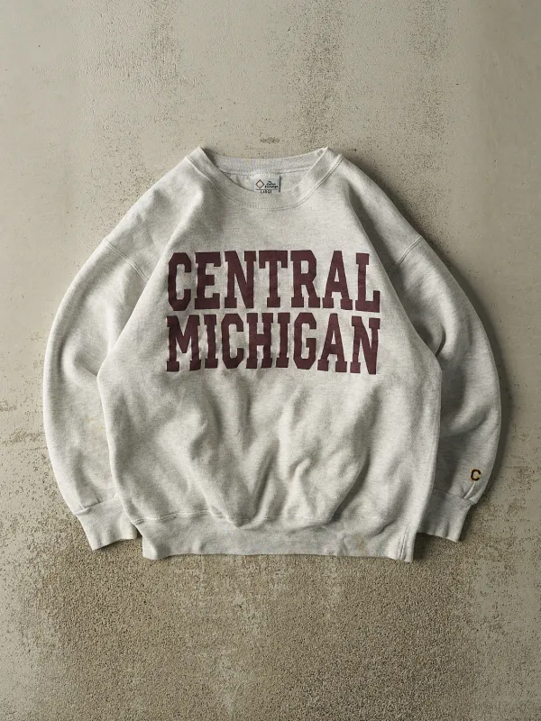 Vintage 80s Heather Grey Central Michigan Crewneck (M/L) sold by Rebalance Vintage