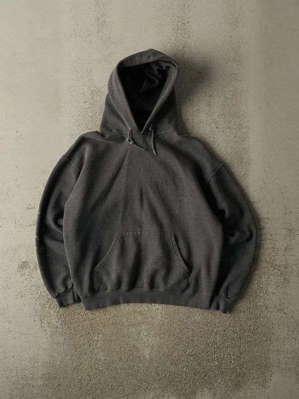 Vintage 90s Charcoal Grey Blank Hoodie (XS/S) sold by Rebalance Vintage