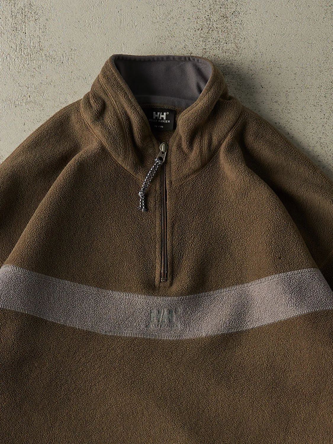 Vintage Y2K Green Helly Hansen Quarter Zip Fleece (XXL) sold by Rebalance Vintage product image thumbnail 2