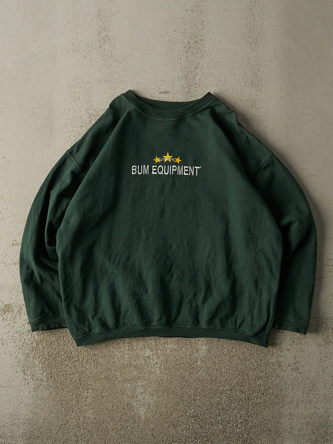 Vintage Y2K Green BUM Equipment Crewneck (L/XL) sold by Rebalance Vintage