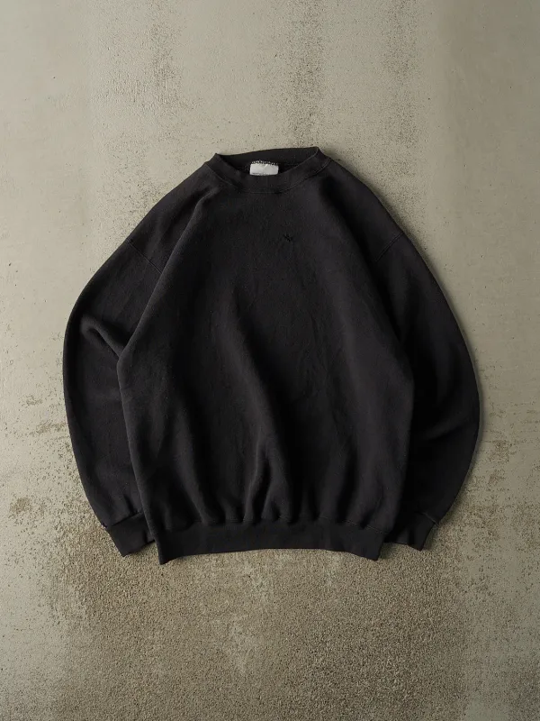 Vintage 90s Black Blank Crewneck (L) sold by Rebalance Vintage