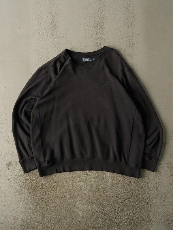 Vintage 90s Black Polo Ralph Lauren Embroidered Crewneck (XL/XXL) sold by Rebalance Vintage
