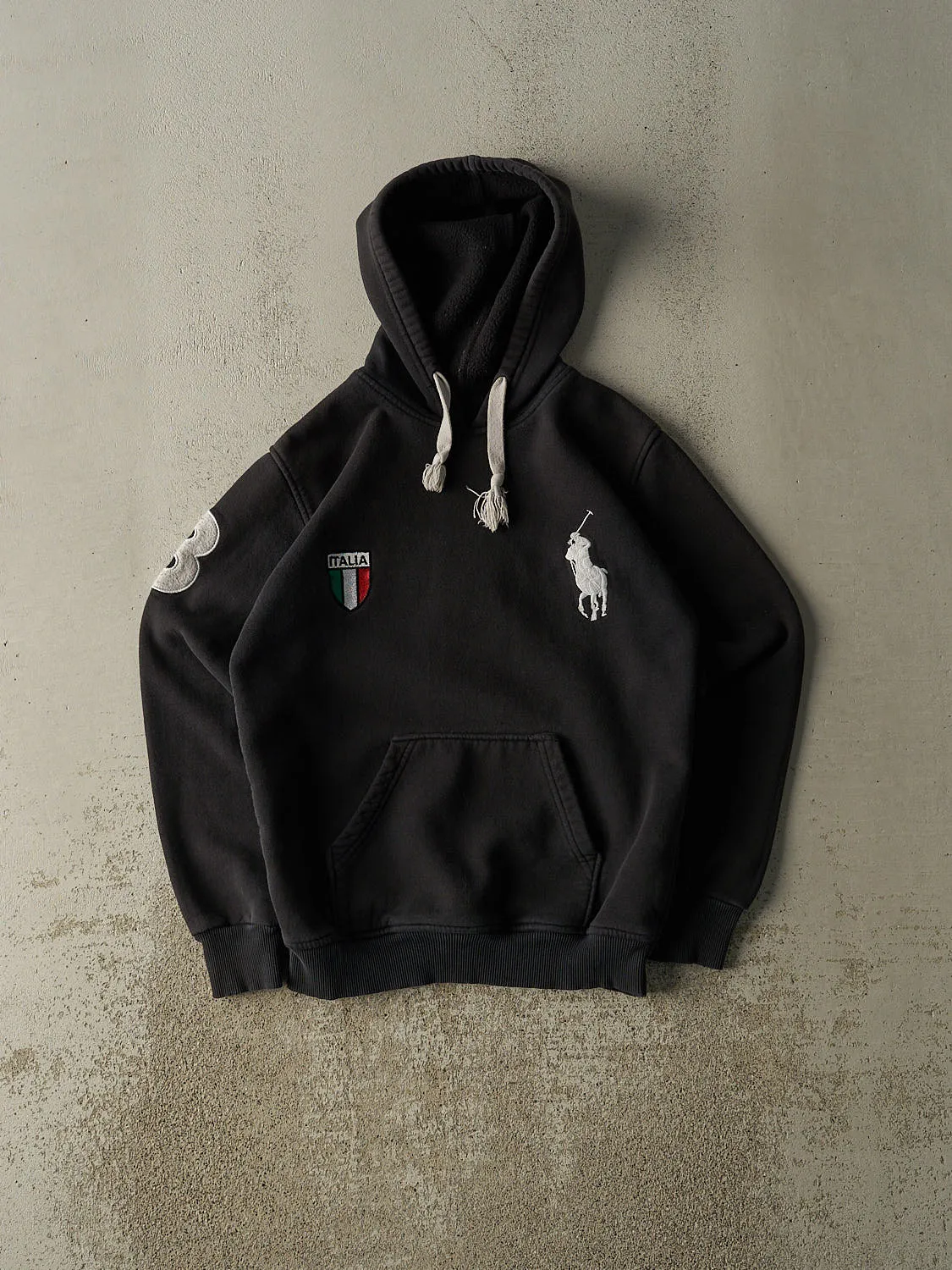 Vintage Y2K Black Polo Ralph Lauren Italia Hoodie (S) sold by Rebalance Vintage