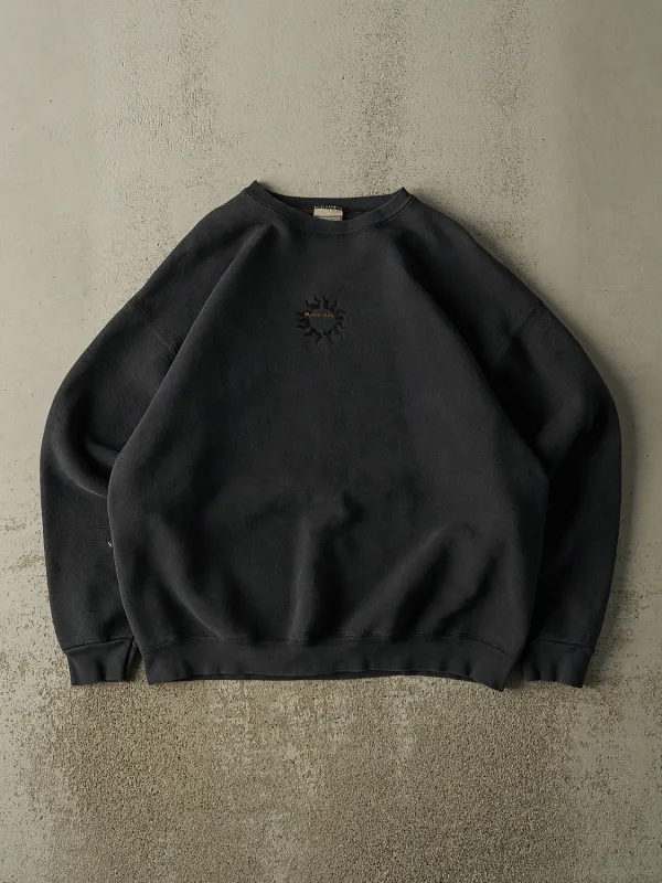 Vintage 90s Faded Black Black Sun Crewneck (L/XL) sold by Rebalance Vintage