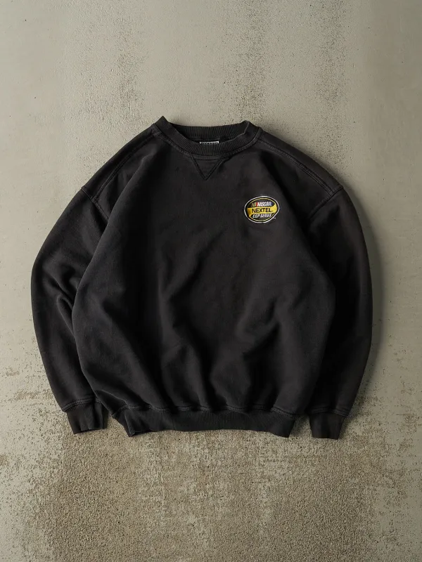 Vintage 90s Faded Black Embroidered Nascar Crewneck (M/L) sold by Rebalance Vintage