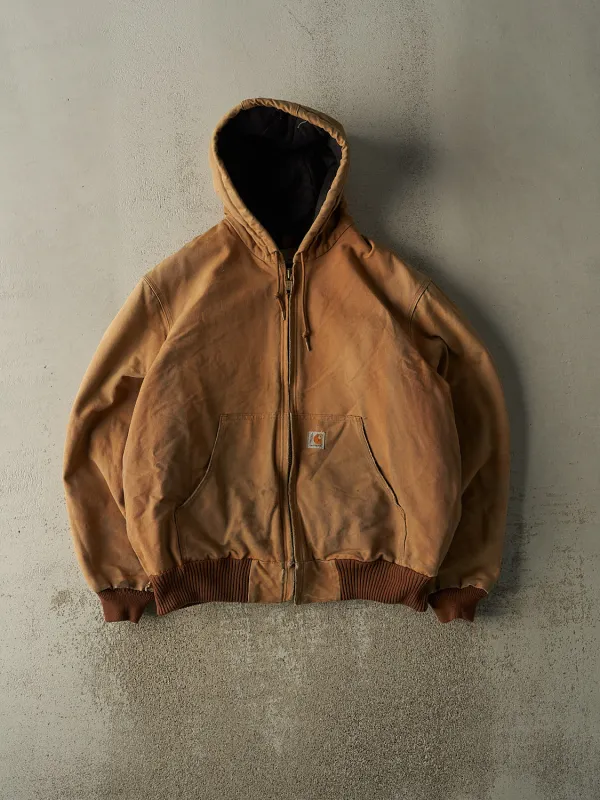 Vintage 90s Camel Carhartt Hooded Active Jacket (L/XL) sold by Rebalance Vintage