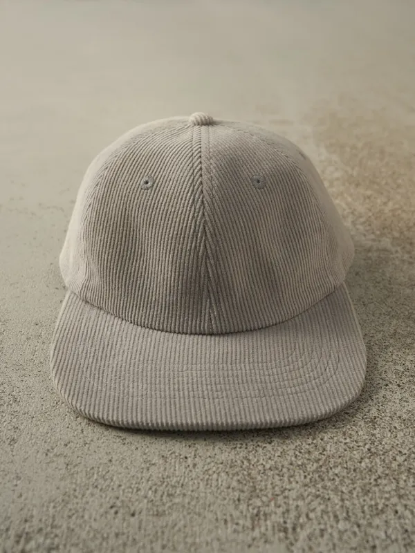 Vintage 90s Grey Corduroy Strapback (O/S) sold by Rebalance Vintage