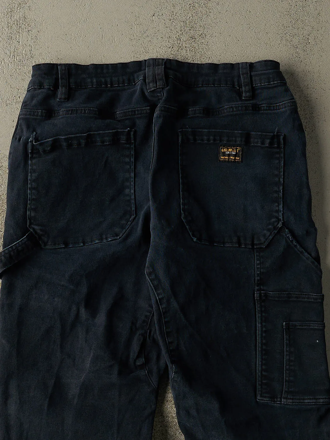 Vintage Y2K Faded Black CAT Double Knee Carpenter Pants (32x26) sold by Rebalance Vintage product image thumbnail 4