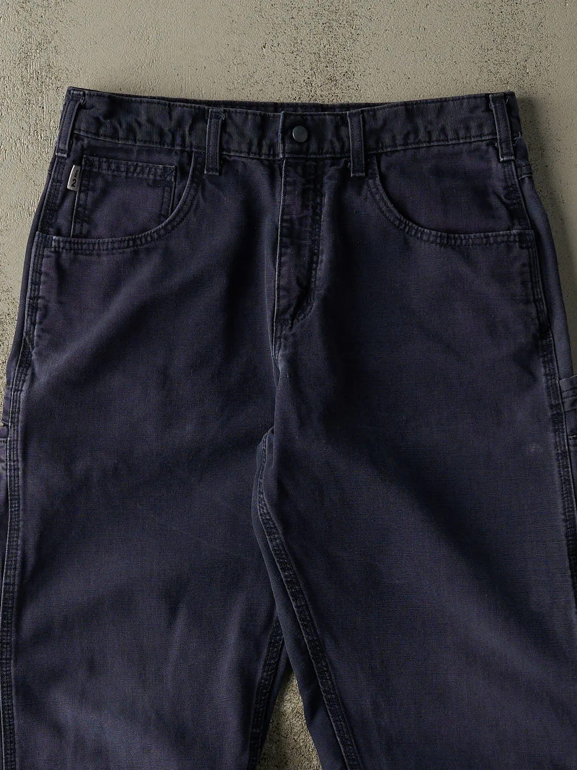 Vintage Y2K Navy Blue Carhartt Fire Resistant Carpenter Pants (33x31.5) sold by Rebalance Vintage product image thumbnail 3