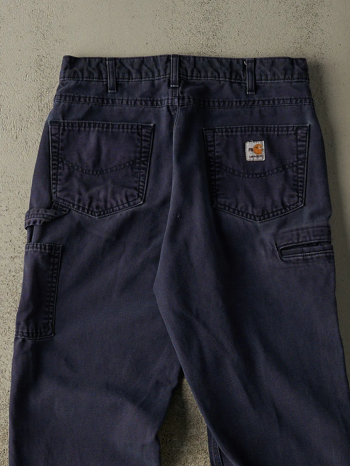 Vintage Y2K Navy Blue Carhartt Fire Resistant Carpenter Pants (33x31.5) sold by Rebalance Vintage product image thumbnail 4