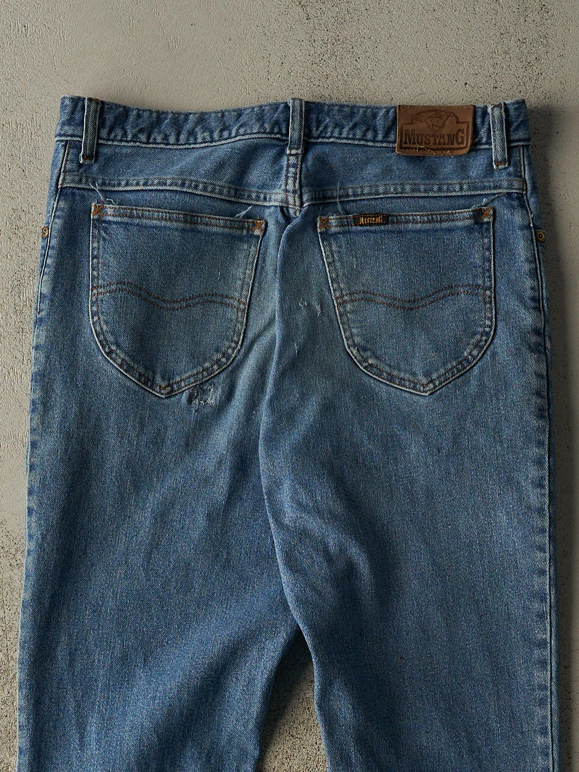Vintage Y2K Mid Wash Mustang Jeans (33x33) sold by Rebalance Vintage product image thumbnail 4