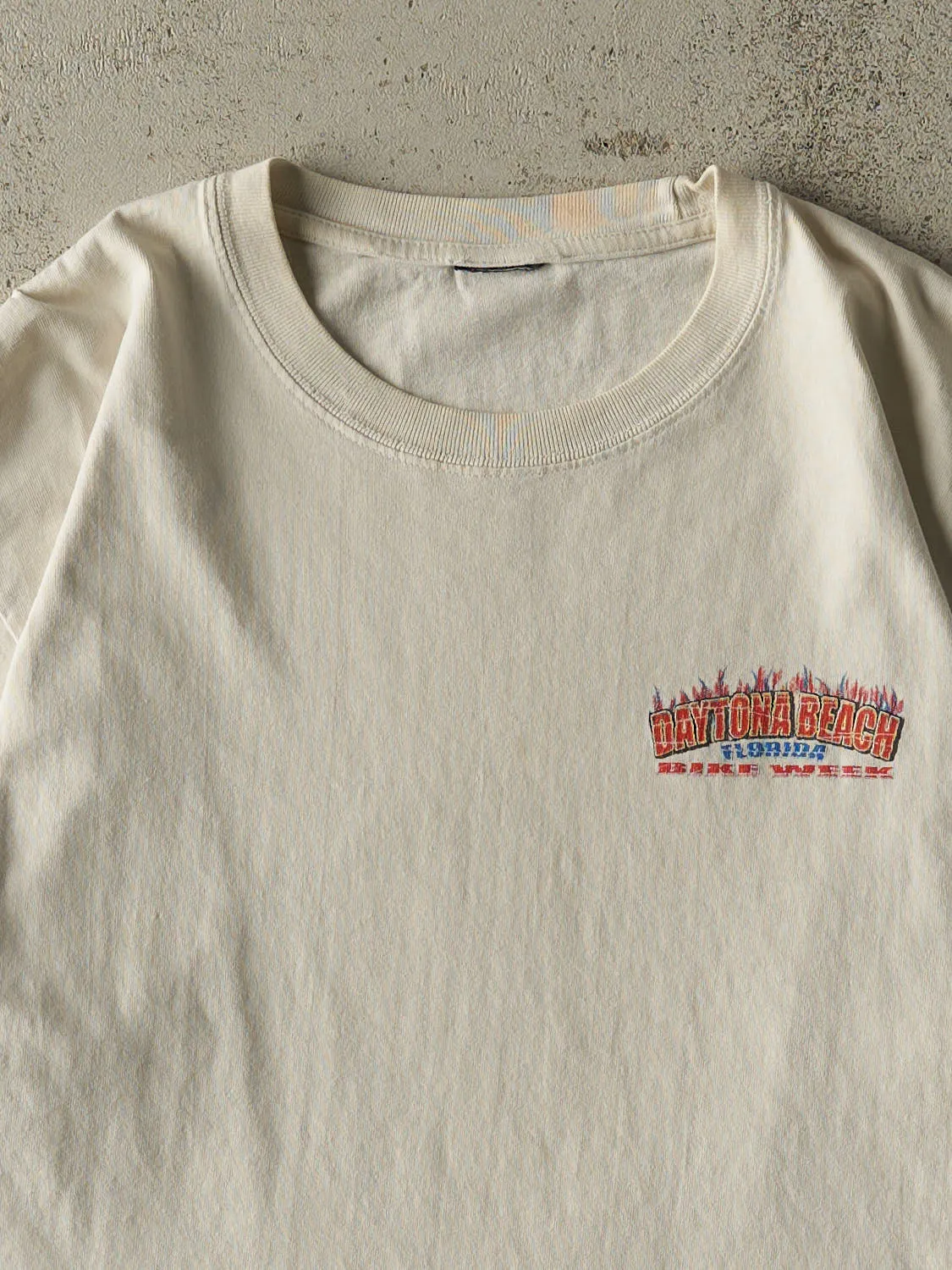 Vintage 05' White Daytona Beach Bike Week Tee (M) sold by Rebalance Vintage product image thumbnail 3