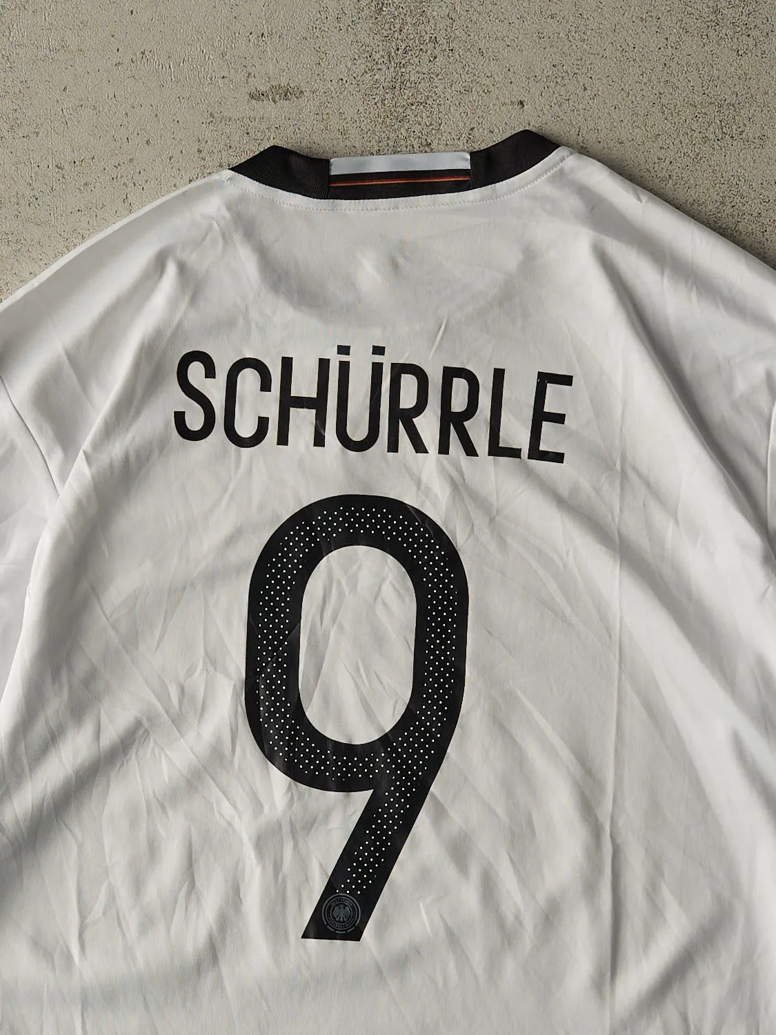 Vintage 14' White Germany #9 Andre Schurrle Soccer Jersey (L/XL) sold by Rebalance Vintage product image thumbnail 4