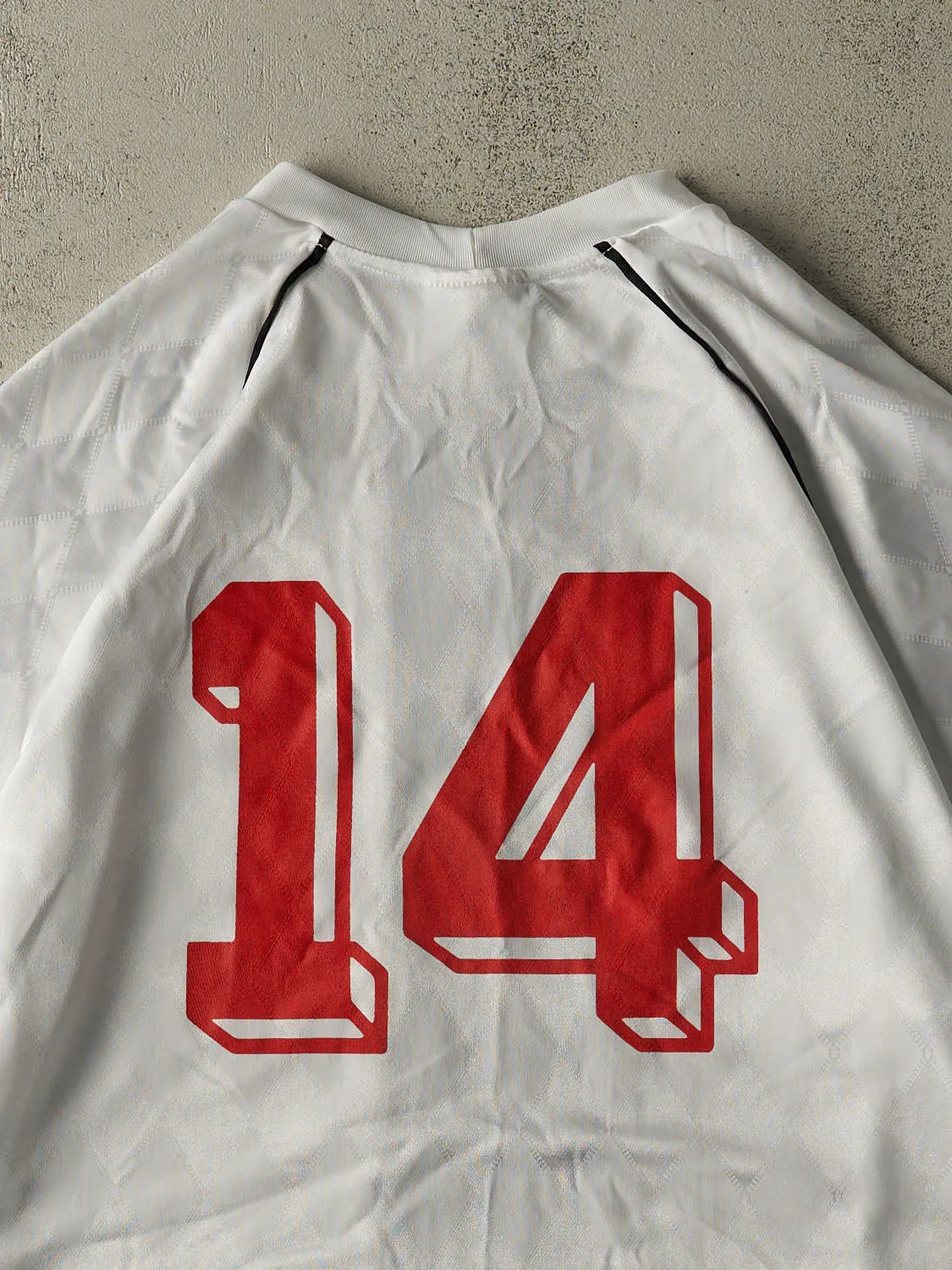 Vintage 90s White Adidas Soccer Jersey (XXL) sold by Rebalance Vintage product image thumbnail 4