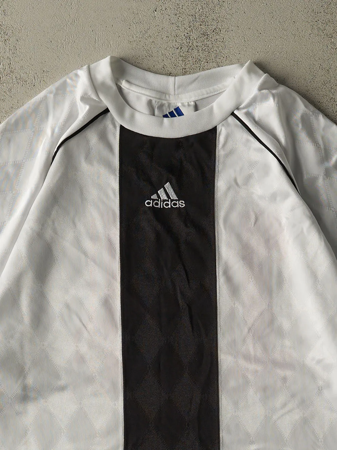 Vintage 90s White Adidas Soccer Jersey (XXL) sold by Rebalance Vintage product image thumbnail 3