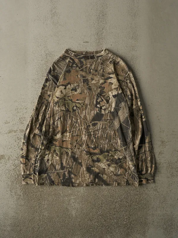 Vintage 90s Camo Mossy Oak Pocket Long Sleeve (S/M) sold by Rebalance Vintage