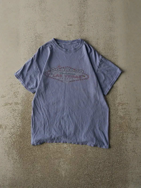Vintage Y2K Blue Las Vegas Tee (S/M) sold by Rebalance Vintage
