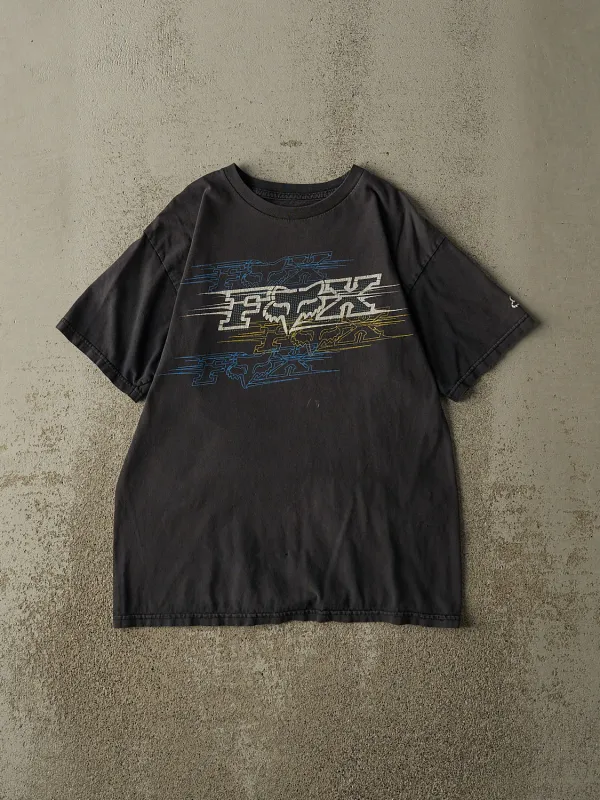 Vintage Y2K Sun Faded Black Fox Racing Tee (S/M) sold by Rebalance Vintage