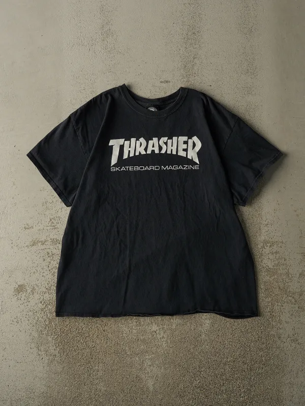 Vintage Y2K Faded Black Thrasher Tee (L) made by Rebalance Vintage