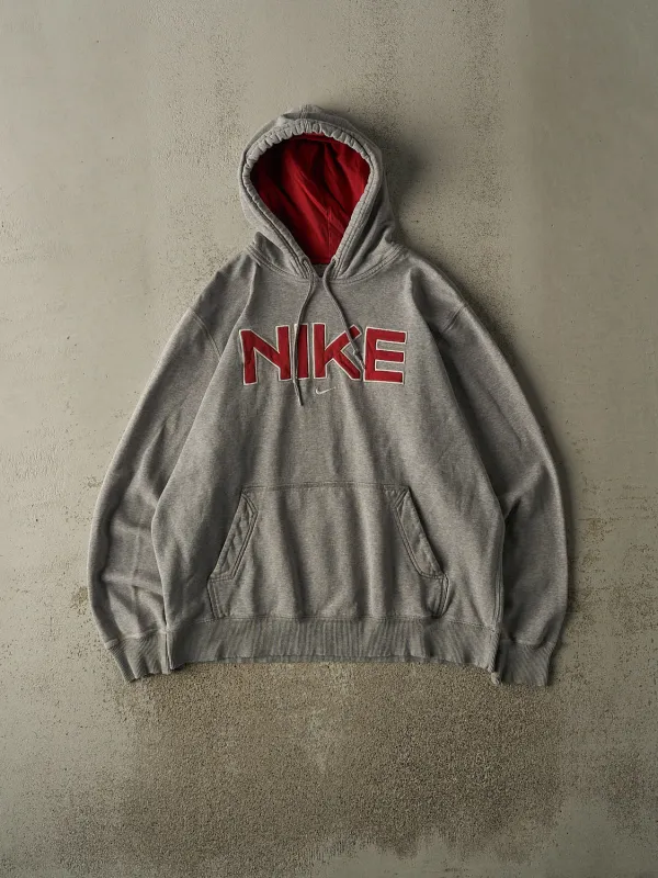 Vintage Y2K Grey Nike Embroidered Hoodie (L/XL) sold by Rebalance Vintage