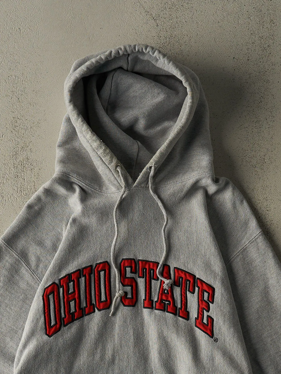 Vintage Y2K Heather Grey Ohio State University Embroidered Hoodie (XL) sold by Rebalance Vintage product image thumbnail 2