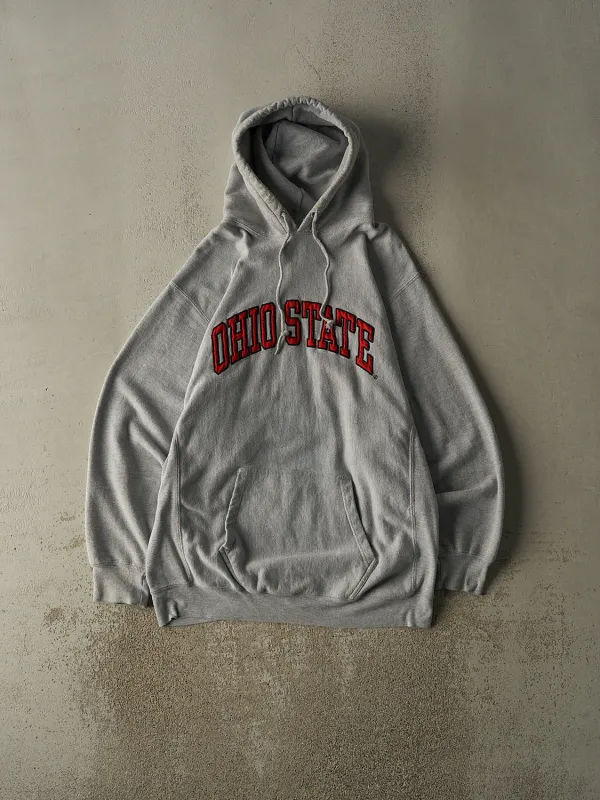 Vintage Y2K Heather Grey Ohio State University Embroidered Hoodie (XL) sold by Rebalance Vintage