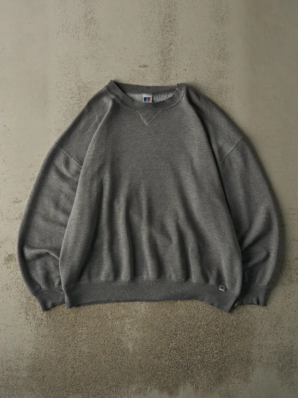 Vintage 90s Grey Russell Athetic Blank Crewneck (XL/XXL) sold by Rebalance Vintage