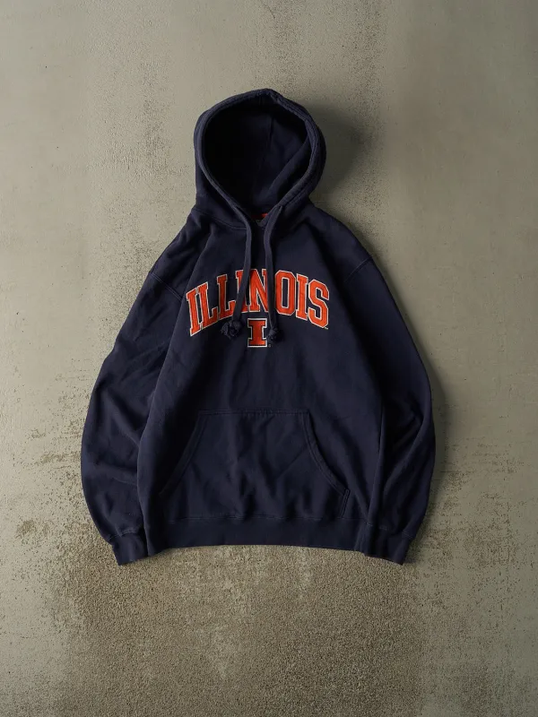 Vintage Y2K Navy Blue University of Illinois Hoodie (S/M) sold by Rebalance Vintage