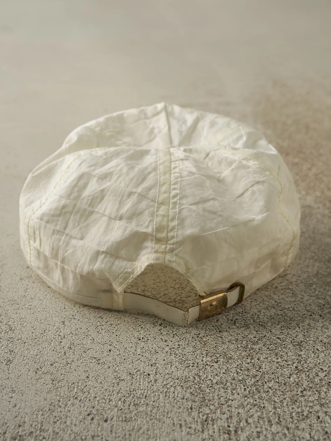 Vintage 80s White Cadillac Embroidered Leather Strapback (O/S) sold by Rebalance Vintage product image thumbnail 4