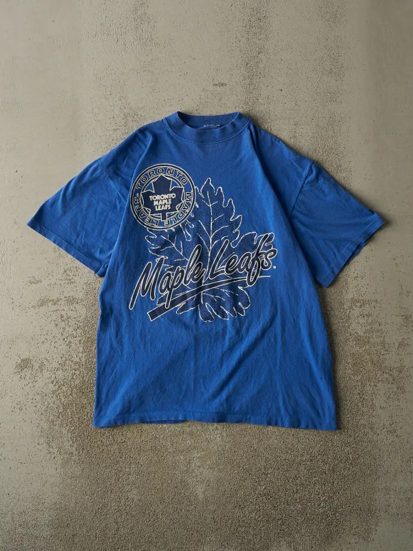 Vintage 80s Blue Toronto Maple Leafs Single Stitch Tee (M) sold by Rebalance Vintage
