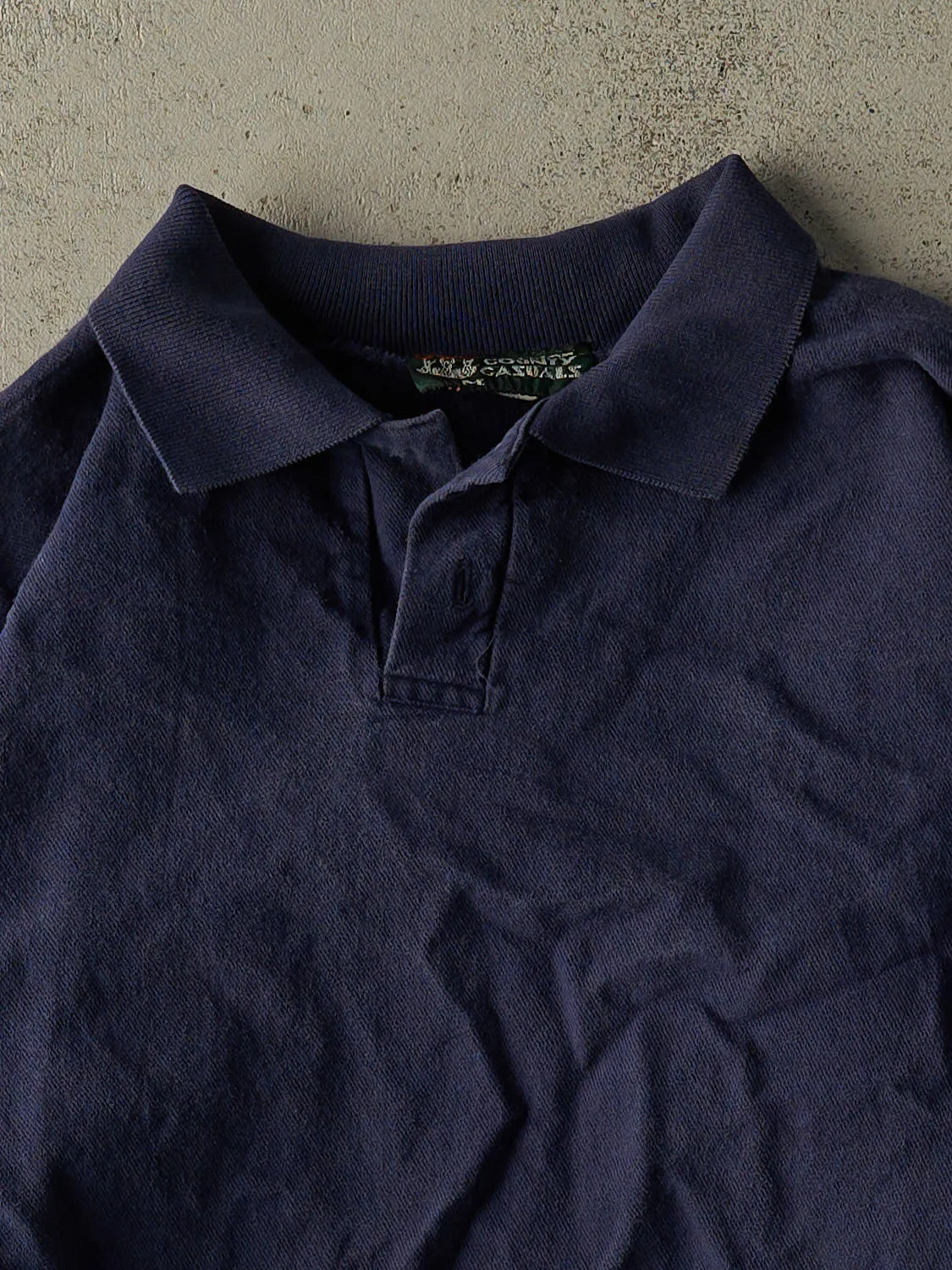 Vintage 90s Navy Blue Rossland Trail Country Club Quarter Button Sweatshirt (S/M) sold by Rebalance Vintage product image thumbnail 2