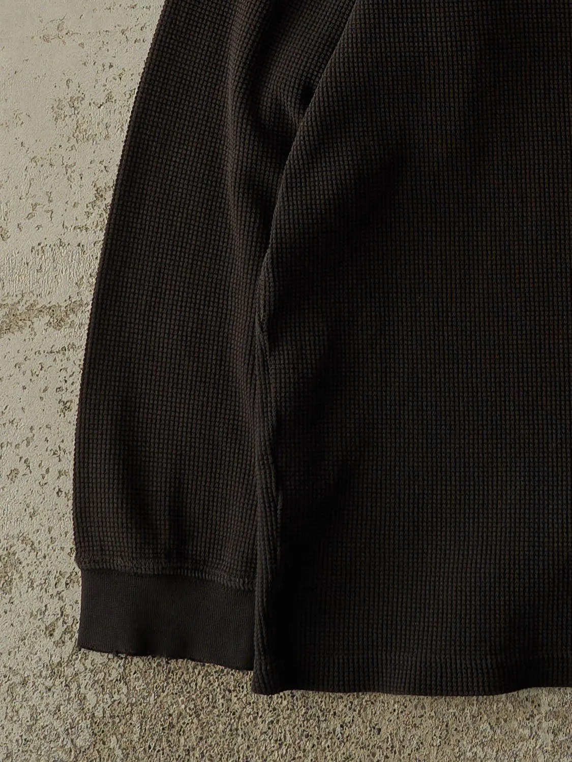 Vintage 90s Black Eddie Bauer Quarter Button Thermal Long Sleeve (L/XL) sold by Rebalance Vintage product image thumbnail 3