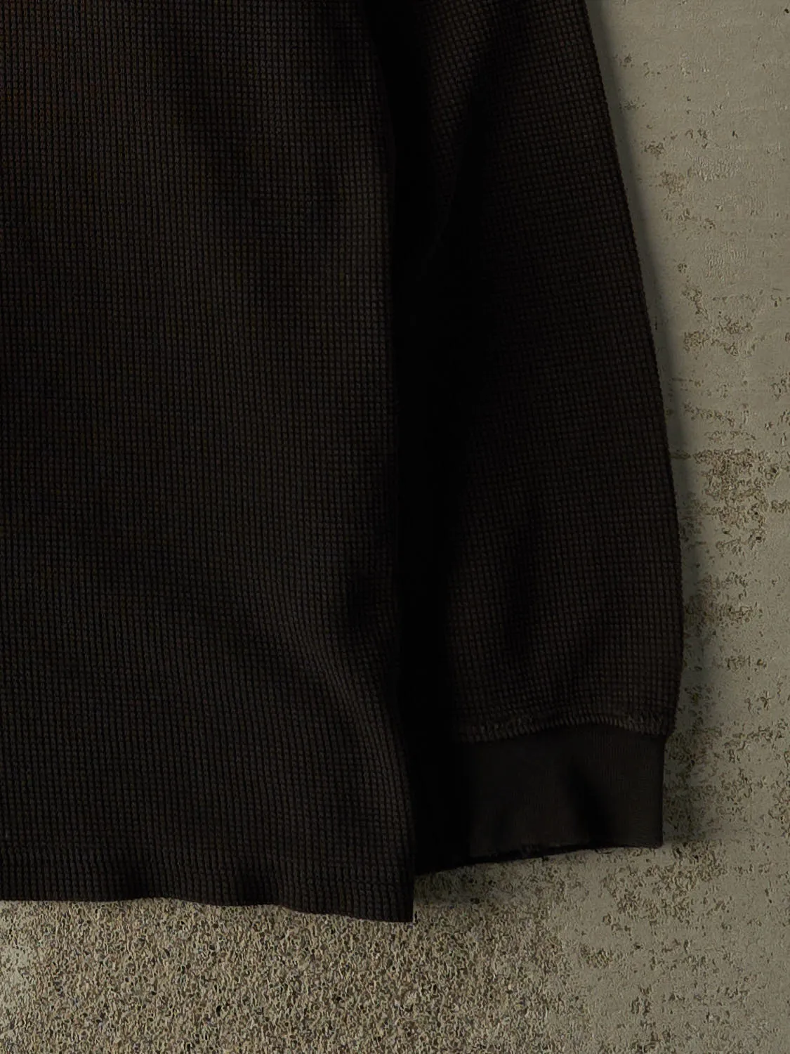 Vintage 90s Black Eddie Bauer Quarter Button Thermal Long Sleeve (L/XL) sold by Rebalance Vintage product image thumbnail 4