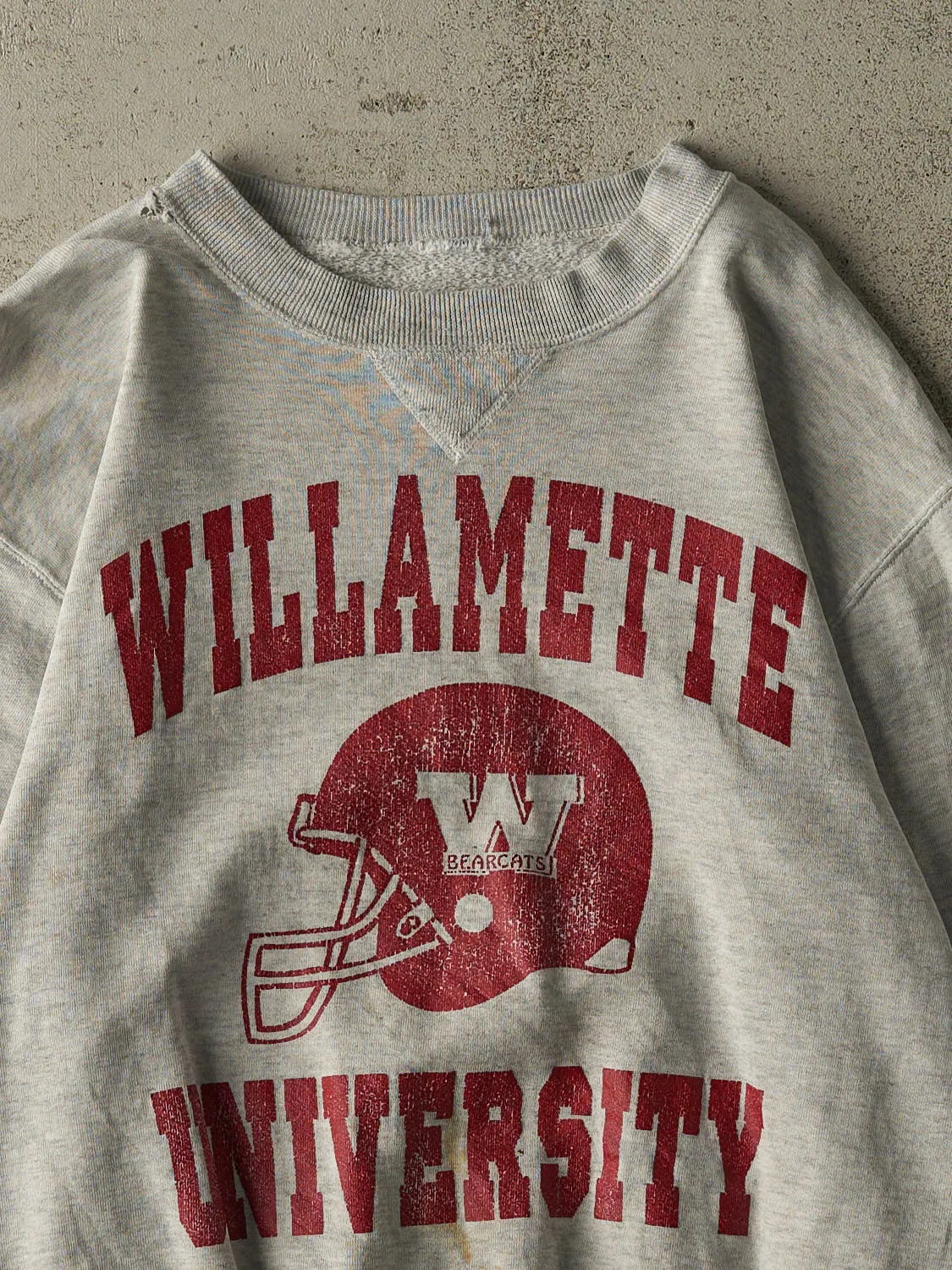 Vintage 90s Grey Russell Athletic Williamette University Crewneck (S) sold by Rebalance Vintage product image thumbnail 2