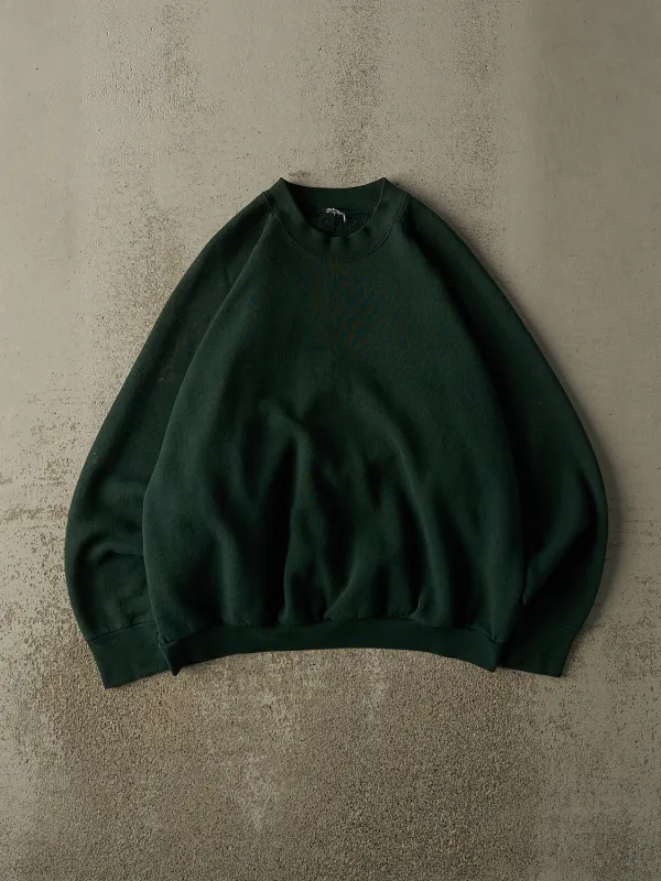 Vintage 80s Green Blank Crewneck (L) sold by Rebalance Vintage