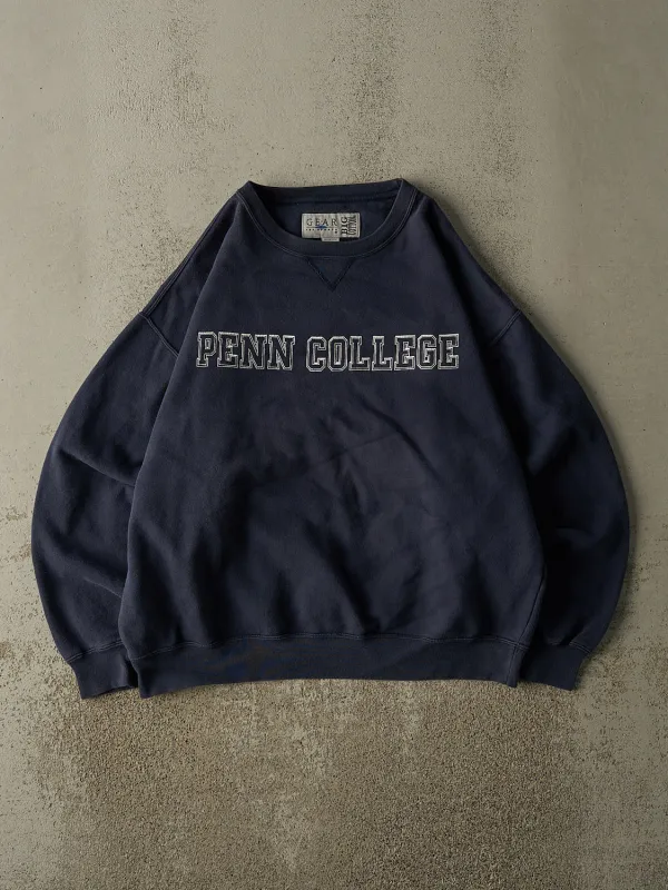 Vintage 90s Navy Blue Penn College Crewneck (L/XL) sold by Rebalance Vintage