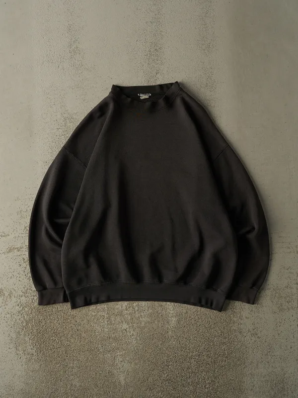 Vintage 80s Faded Black Blank Crewneck (L) sold by Rebalance Vintage